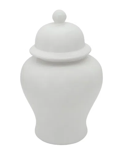 Sagebrook Home 18in Temple Jar In White