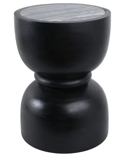 SAGEBROOK HOME SAGEBROOK HOME 18X13IN MARBLE TOP ACCENT TABLE WITH RING