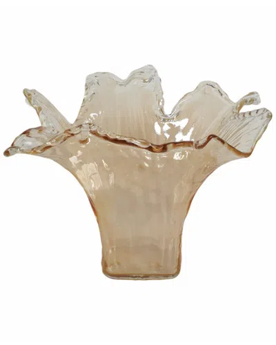 Sagebrook Home 19in Fontana Wide Italian Art Glass Vase In Neutral