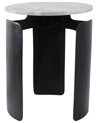 Sagebrook Home 20x16 Marble Top 3-footed Accent Table In Gray