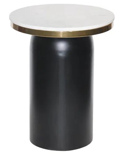 Sagebrook Home 21in Cylinder Side Table In Black