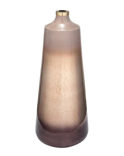 Sagebrook Home 21in Decorative Glass Vase In Brown
