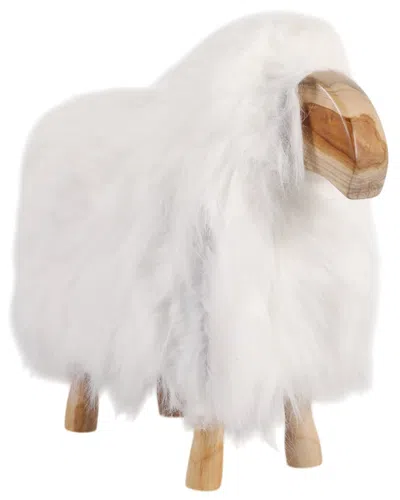 Sagebrook Home 21x20in Faux Fur Sheep In White