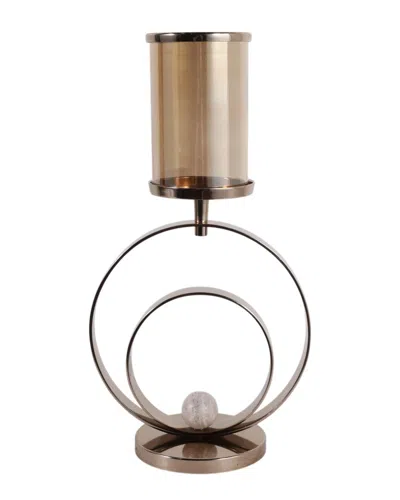 Sagebrook Home 22in Preble Small Bronze Hurricane In Brown