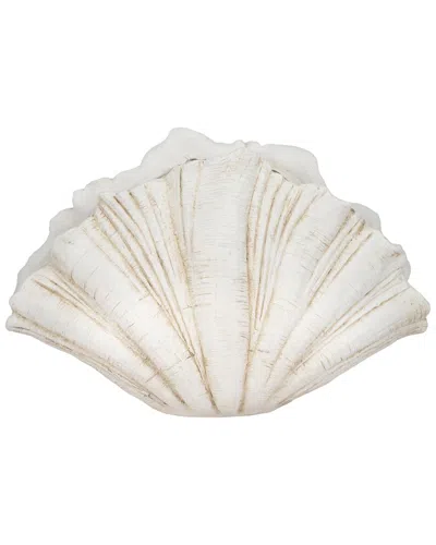 Sagebrook Home 22in Scallop Shell Decor In White