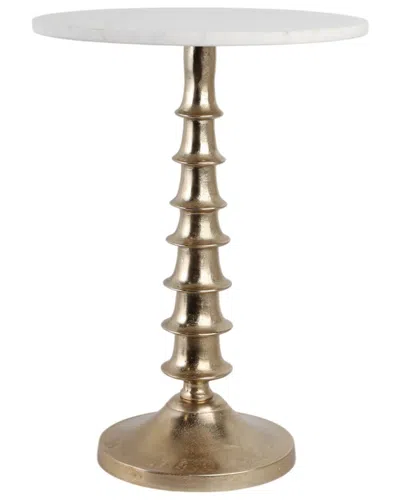 Sagebrook Home 22x16 Layered Lilypad Accent Table In Gold