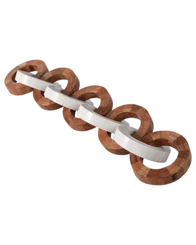 Sagebrook Home 23x4 Wood And Resin Chain In Brown