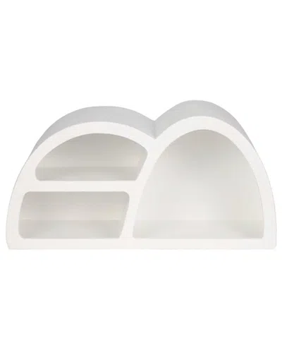 Sagebrook Home 24in Long Curved 3-shelf Wall Storage In White