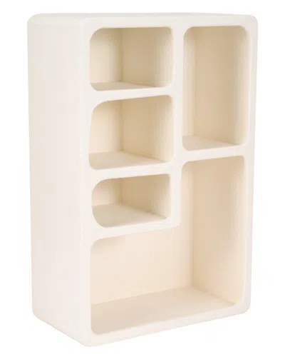Sagebrook Home 24in Rectangle Rough-finish Wall Shelf In White