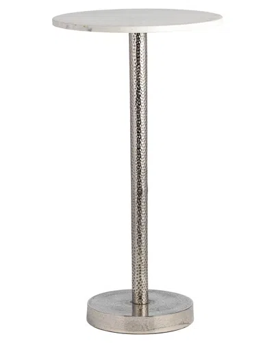Sagebrook Home 24in Round Drink Table With Flat Base In Gray