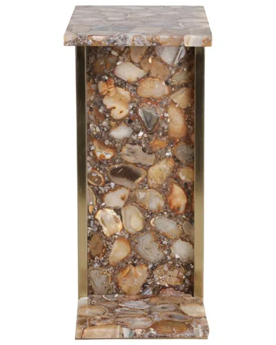 Sagebrook Home 24x14in Agate C-table In Brown