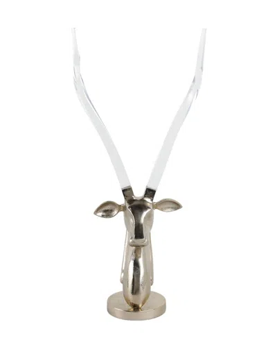 Sagebrook Home 25in Lichfield Deer With Acrylic Antlers In Silver