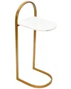 Sagebrook Home 26in C-table Marble Top In Gold