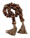 Sagebrook Home 26in Flat Beads Garland In Brown