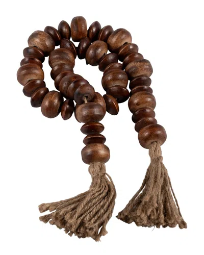 Sagebrook Home 26in Flat Beads Garland In Brown