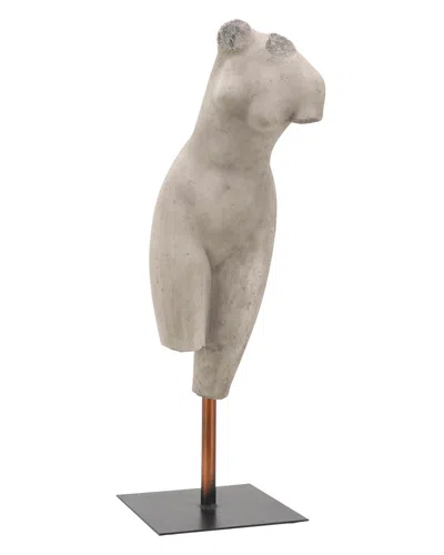 Sagebrook Home 26in Torso Sculpture In Gray