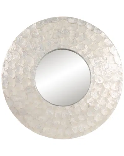 Sagebrook Home 27in Round Capiz Mirror In Neutral