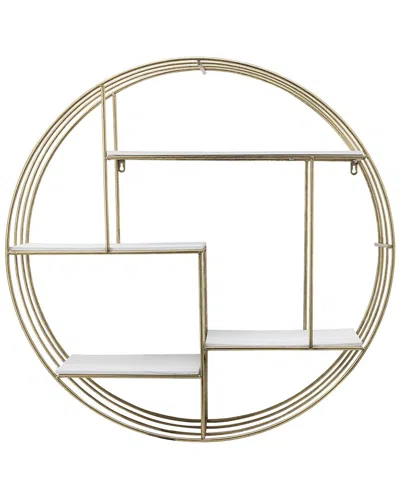 Sagebrook Home 31.5in Round Wall Shelf In White