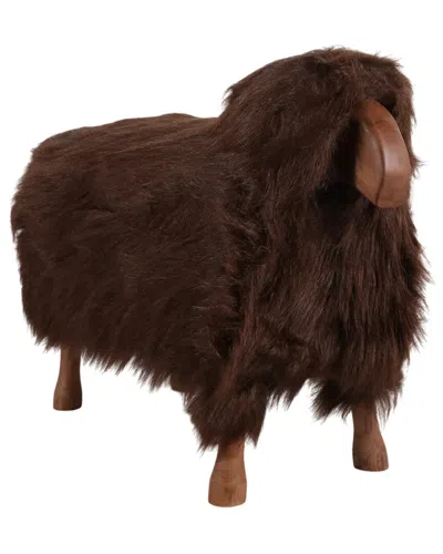 Sagebrook Home 31x23in Faux Fur Sheep In Brown
