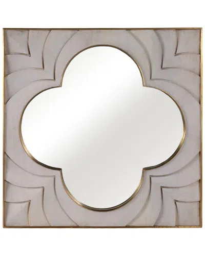 Sagebrook Home 35in Havasu Wood & Brass Wall Mirror In Gray
