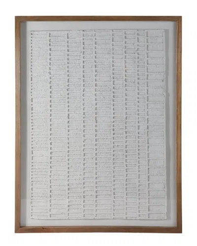 Sagebrook Home 37x48in Paper Mache Wall Art With Wood Frame In Gray