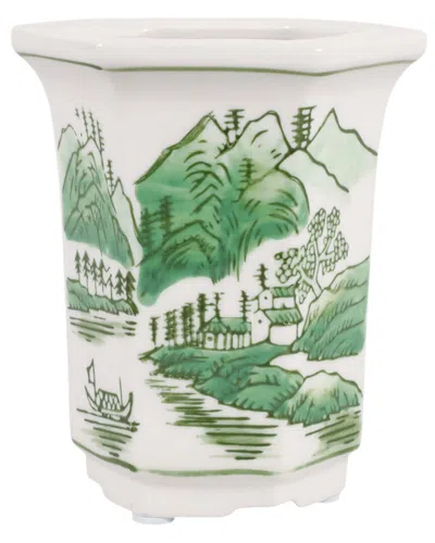 Sagebrook Home 4in 6oz Chinoiserie Candle In Multi