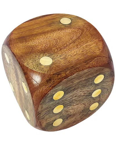 Sagebrook Home 4x4 Dice In Brown