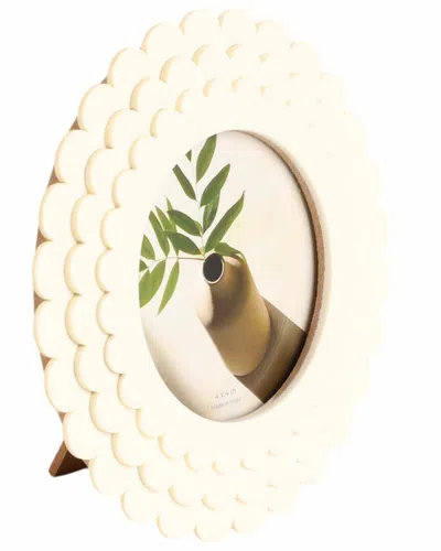 SAGEBROOK HOME SAGEBROOK HOME 4X4 ROUND SCALLOPED PHOTO FRAME