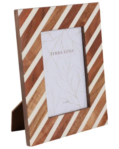 Sagebrook Home 4x6 Diagonal Lines Photo Frame