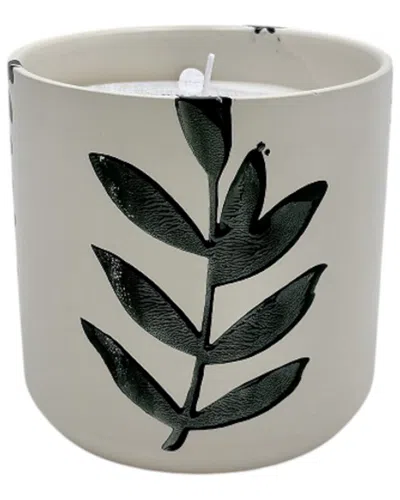 Sagebrook Home 5 13 oz Blossom Leaf Print Candle In Neutral