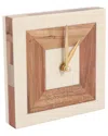 Sagebrook Home 5 Square Resin Clock With Wood Inlay In Brown