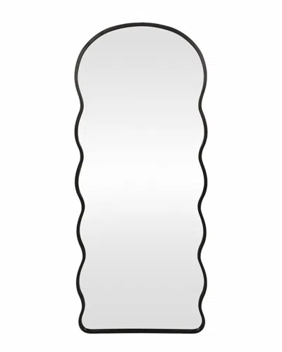 Sagebrook Home 55in Curvy Edged Leaner Mirror In Black