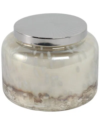Sagebrook Home 5in 23oz Lavender Speckle Lidded Candle In Neutral