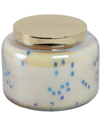Sagebrook Home 5in 23oz Verbena Bead Luster Lidded Candle In Neutral
