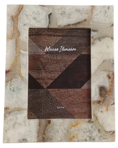Sagebrook Home 5x7 Agate Photo Frame In Brown
