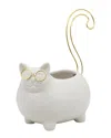 Sagebrook Home 6in Kitty Trinket Tray In White