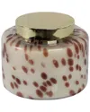 Sagebrook Home 7in 71oz Cinnamon Speckle Lidded Candle In Brown