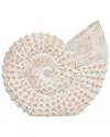 Sagebrook Home 7in Ceramic Shell Table Accent In White