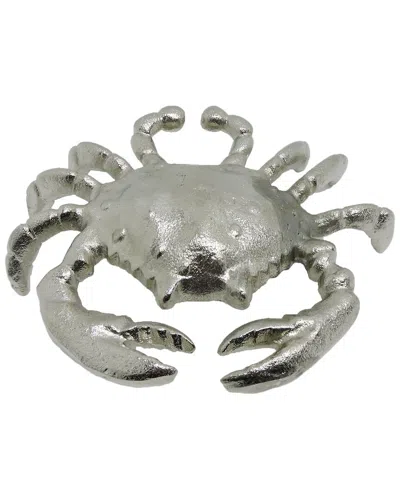 Sagebrook Home 7in Crab Accent In Silver