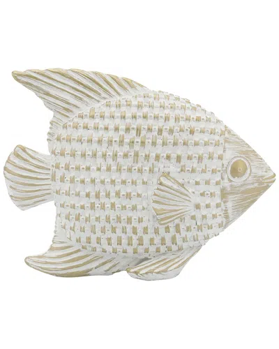 Sagebrook Home 7in Standing Fish Figure In White