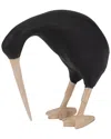 Sagebrook Home 7in Wooden Kiwi Bird Figure In Black