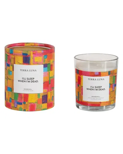 Sagebrook Home 7oz Sleep When Dead Boxed Candle In Multi