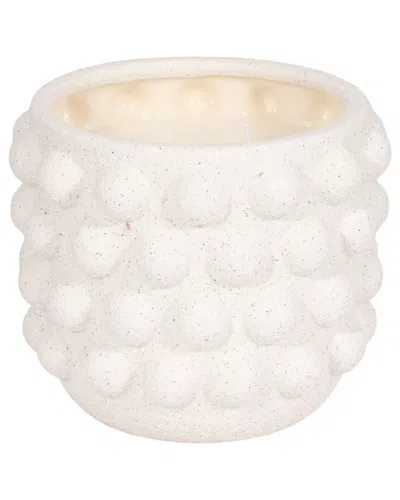 Sagebrook Home 8in 50oz Blk Amber Sea Salt Bubble Sand Candle In White