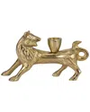 Sagebrook Home 8in Fox Taper Candle Holder In Gold