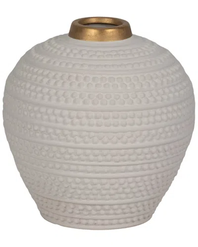 Sagebrook Home 8in Riad Small Ceramic Vase In Neutral