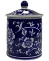 Sagebrook Home 8oz Ceramic Chinoiserie Scented Candle With Lid In Blue