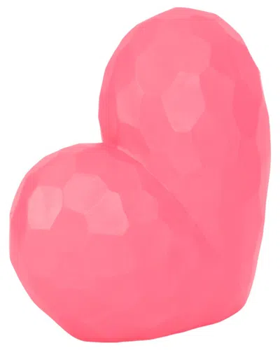 Sagebrook Home 9in Heart Decor In Pink
