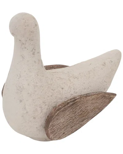 Sagebrook Home 9in Bird Decor In White