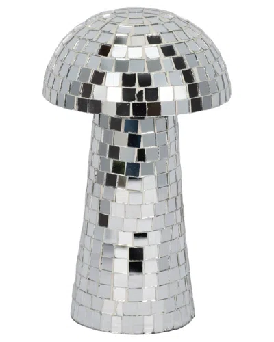 Sagebrook Home 9in Mosaic Mushroom In Silver