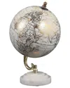 Sagebrook Home 9x6 Globe On Ridged Marble Base In Gold